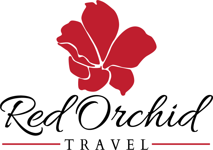 New Red Orchid Travel logo - with lines