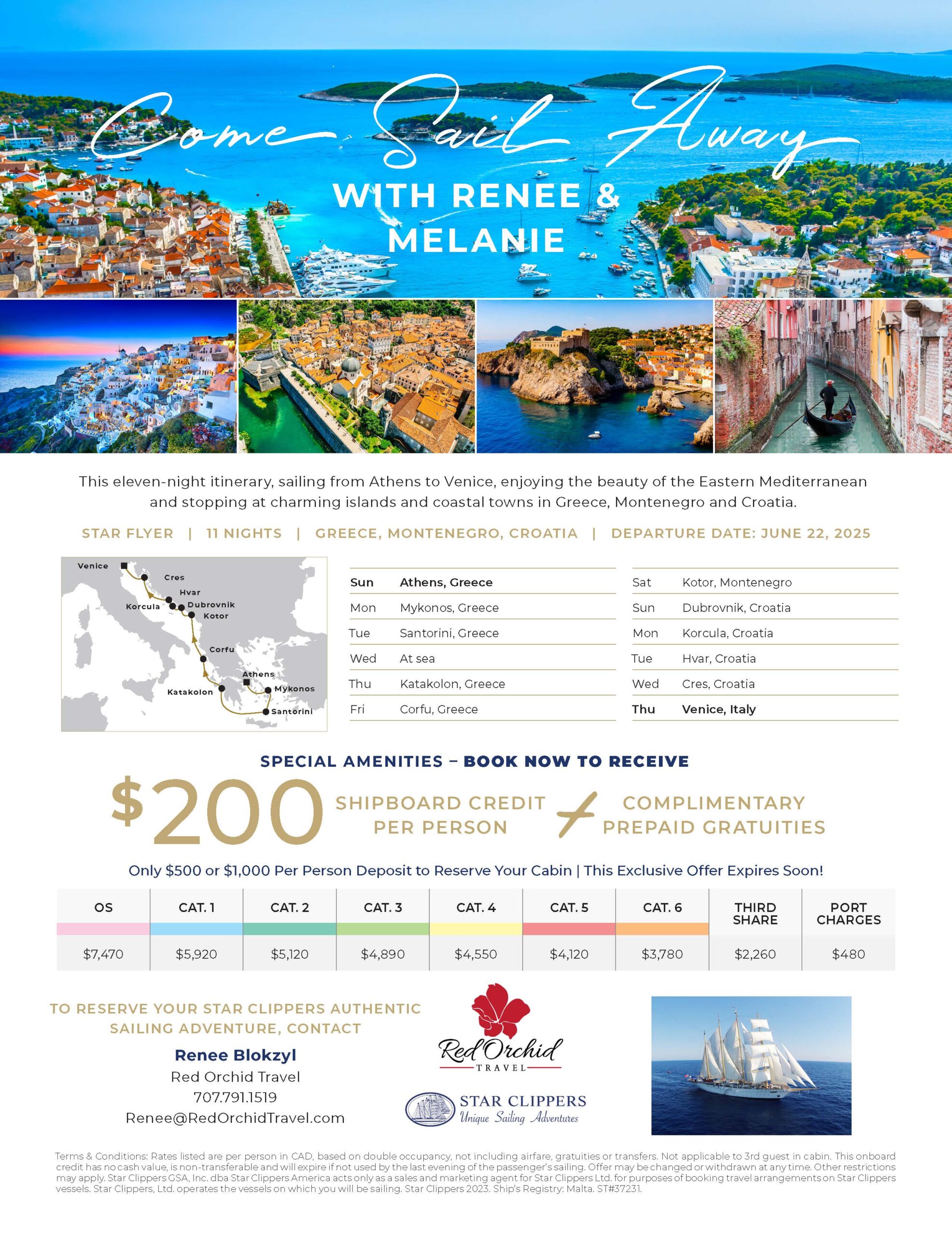 Join Red Orchid Travel on an 11-night sailing from Athens to Venice!