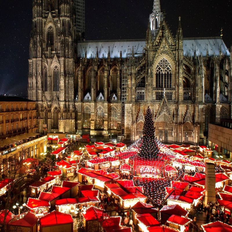 Take a Guided City Walk of Cologne — with its soaring twin-steepled gothic cathedral. Spend free time enjoying the festive, warm glow of Cologne’s Christmas markets. Later, enjoy live entertainment on board.