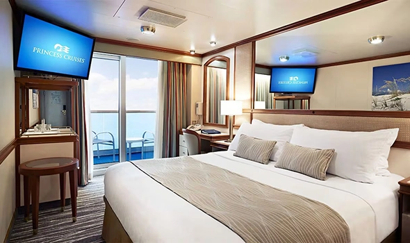 Photo of the Balcony suite on the Princess Emerald