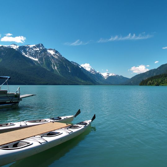 kayaks on Chilkoot Lake