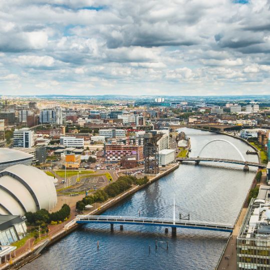Overview shot of Glasgow City