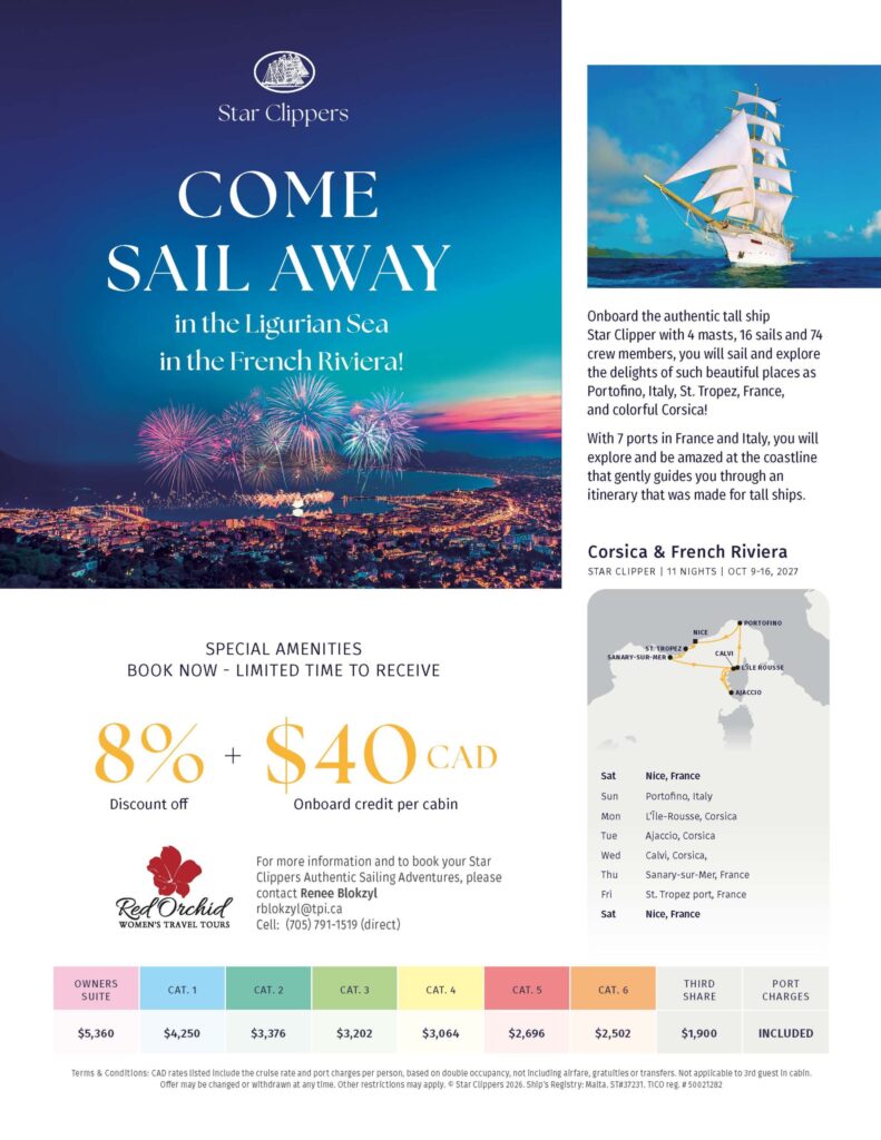 Star Clippers - Sept. 2027 flyer - Corsica and France cruise